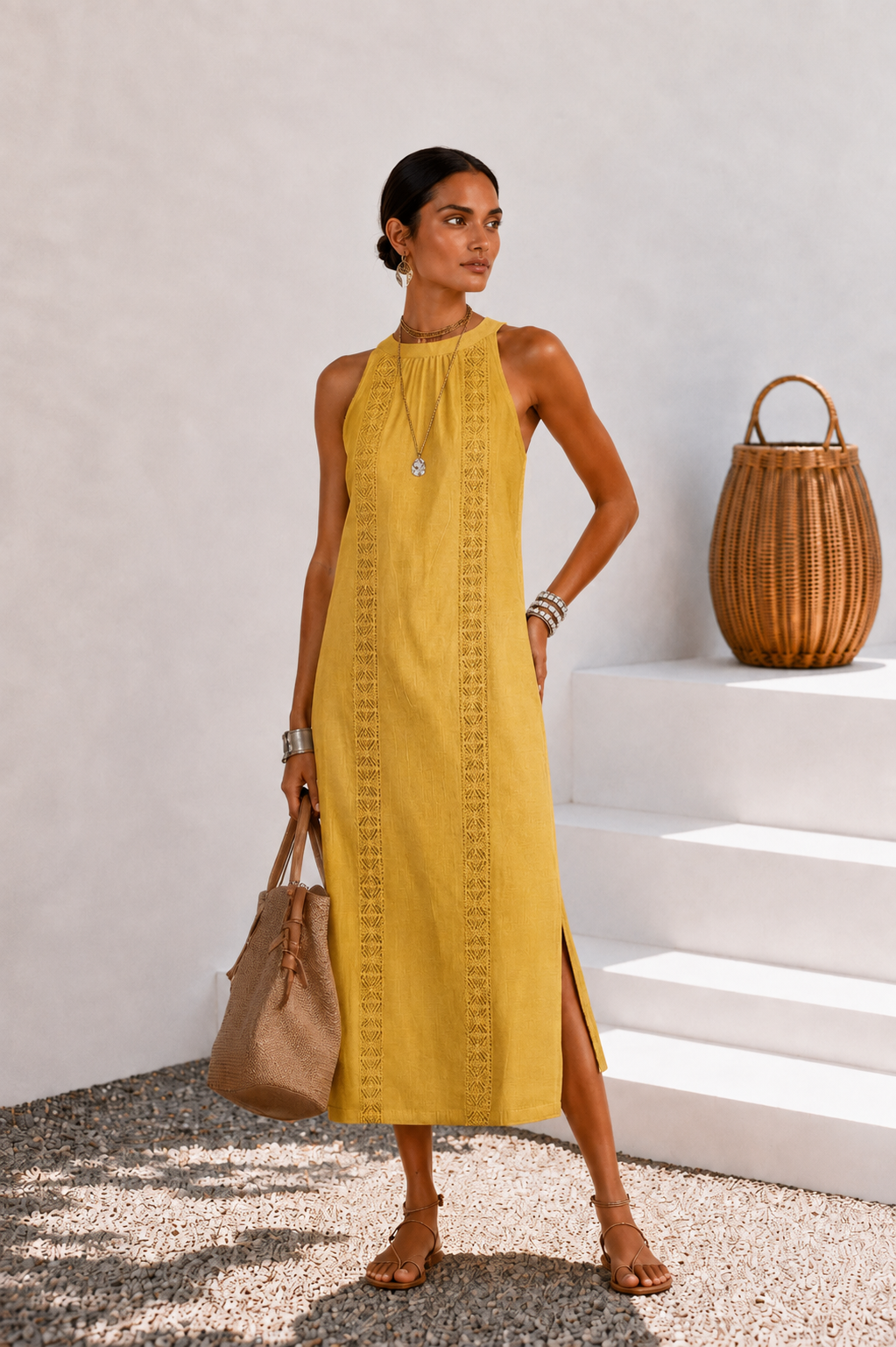 Marina | Conjunto mujer top y falda tejido crochet blanco
