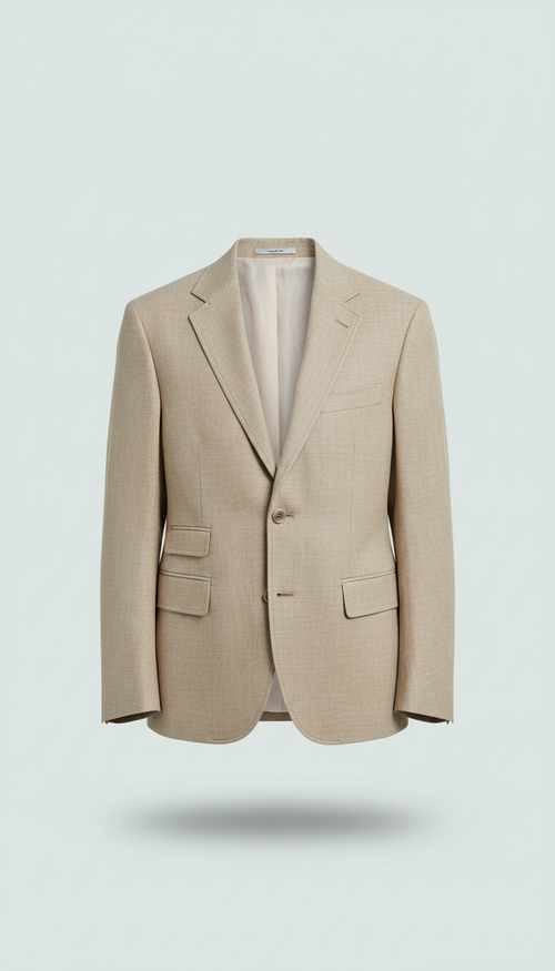 Blazer entallado beige arena