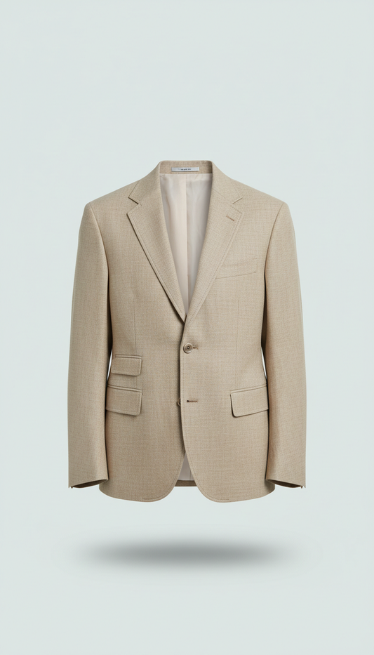Blazer entallado beige arena