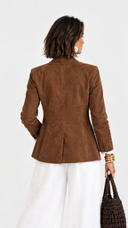 Inés | Blazer effetto scamosciato testurizzato con revers classici