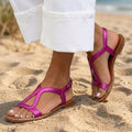 Coral | Sandalia mujer plana tiras