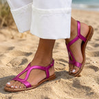Coral | Sandalia mujer plana tiras
