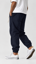 Martín | Pantalón jogger de algodón con cintura elástica y cordón ajustable