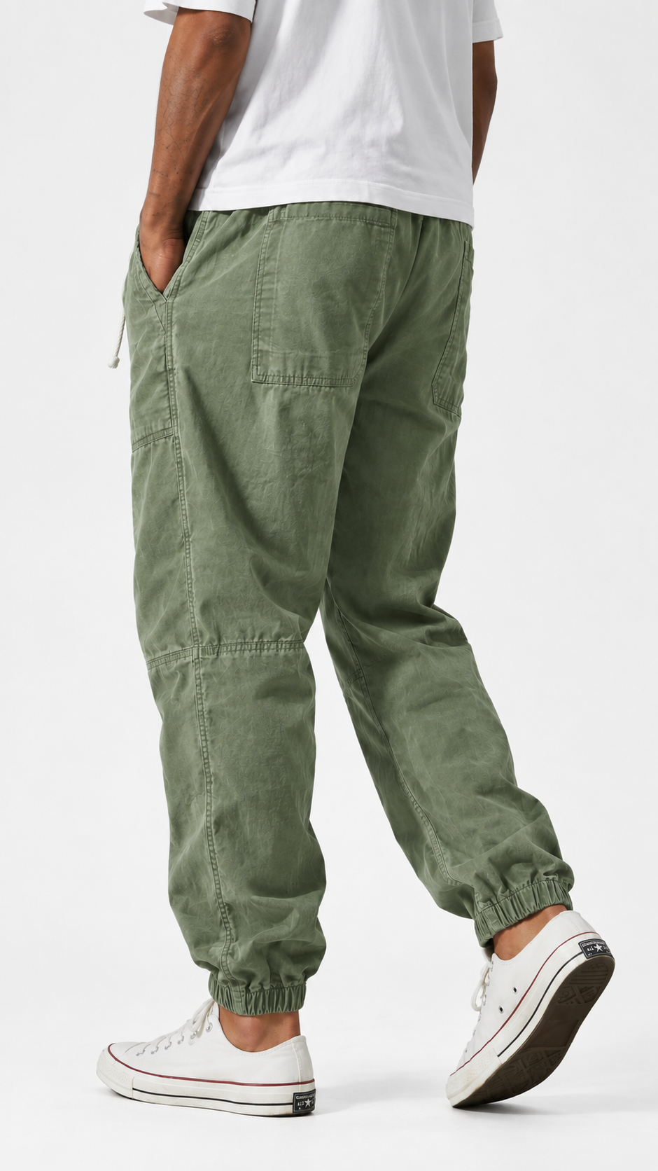 Martín | Pantalón jogger de algodón con cintura elástica y cordón ajustable