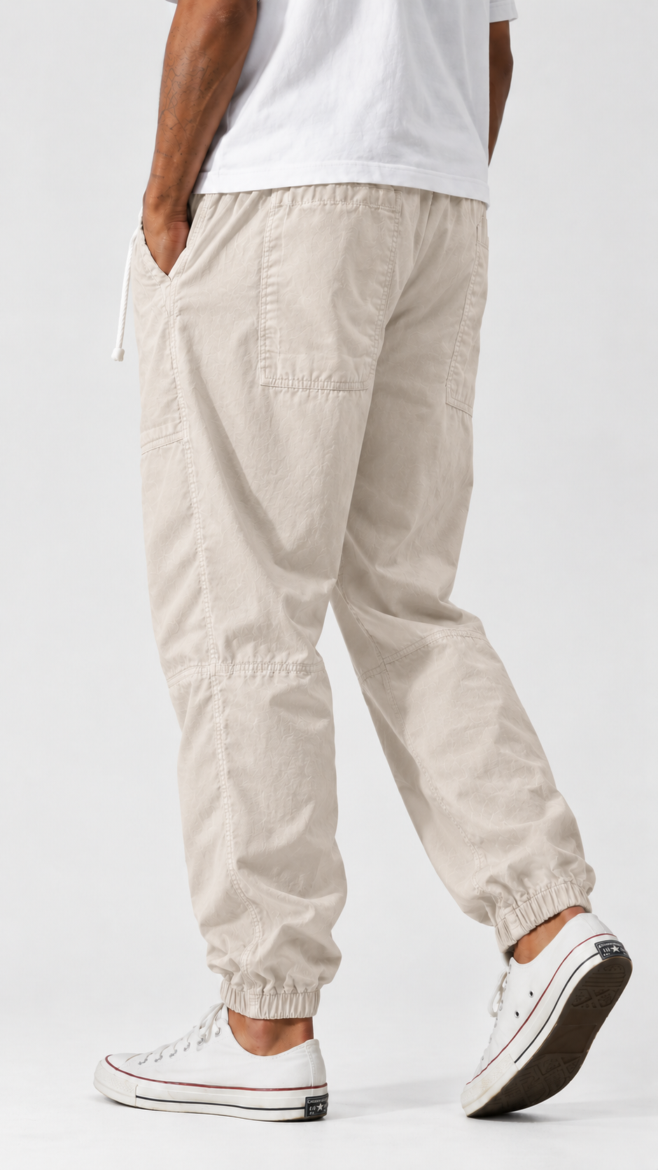 Martín | Pantalón jogger de algodón con cintura elástica y cordón ajustable