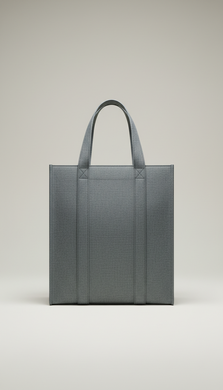Bolso tote minimalista gris urbano