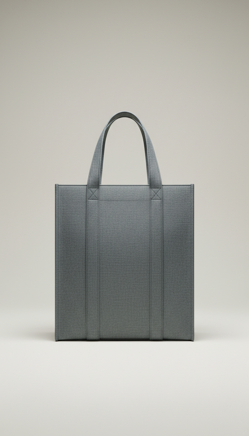 Bolso tote minimalista gris urbano