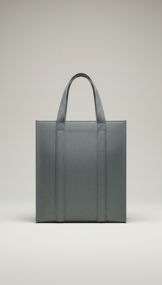 Bolso tote minimalista gris urbano